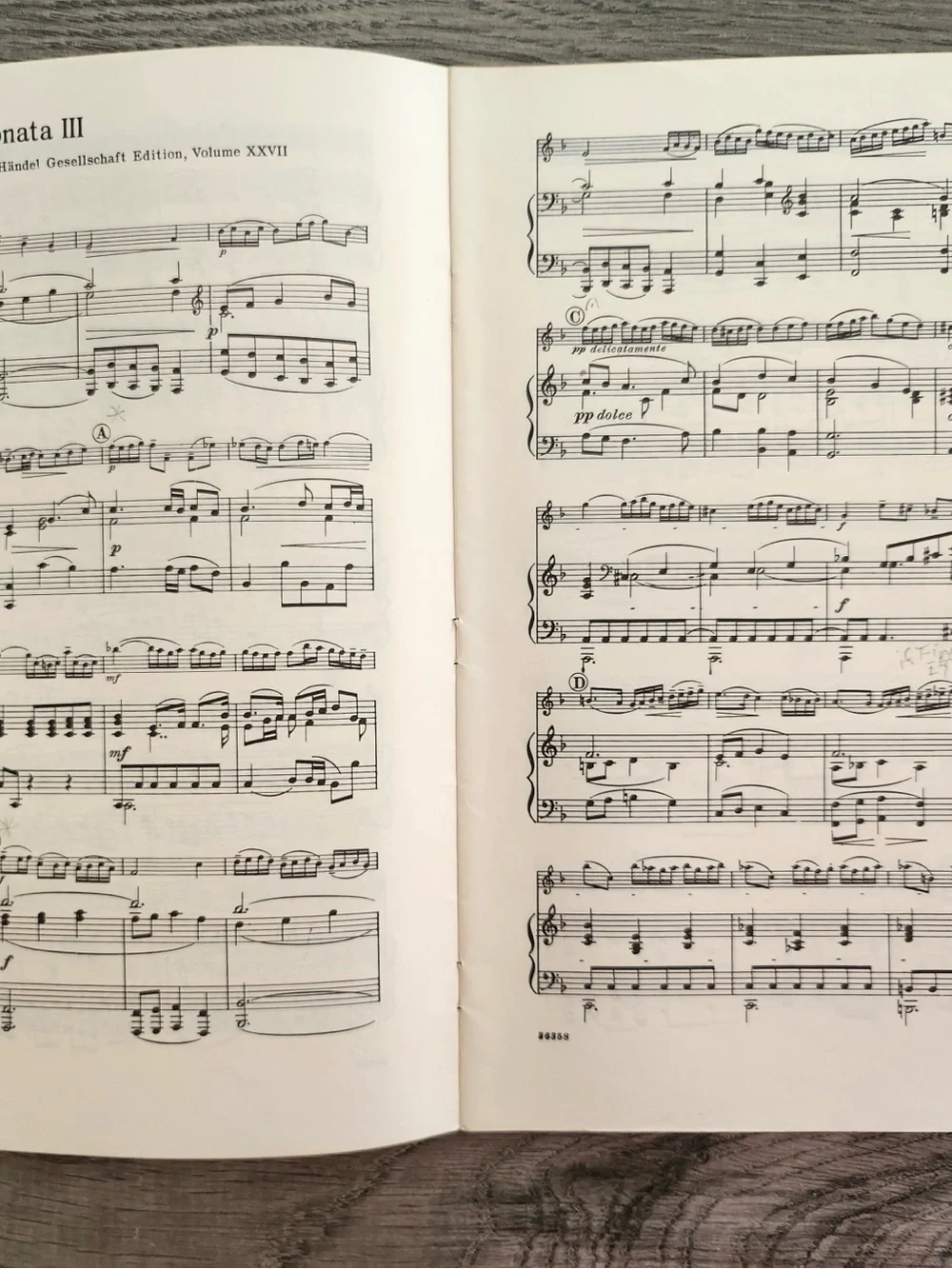 Schirmer Handel Six Sonatas for Violin and Piano  Vol 1545 Sheet Music Classical